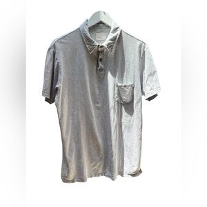 Sol Angeles 100% Cotton Polo Shirt Light Blue Large